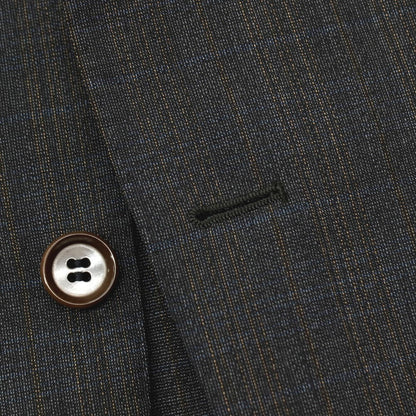 【SALE30%OFF/返品不可】【中古】バセットウォーカー BASSETT WALKER ウール チェック 3つボタンスーツ グレー【 サイズ48 】【 状態ランクB 】【 メンズ 】