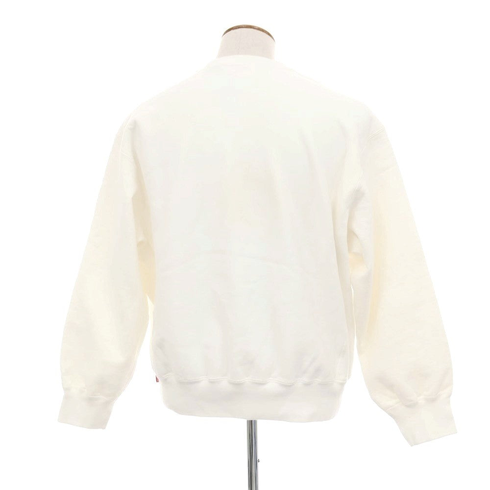 【中古】シュプリーム Supreme 2025年春夏 Washed Box Logo Crewneck スウェット ホワイト【サイズM】【 状態ランクB 】【 メンズ 】[BPD]