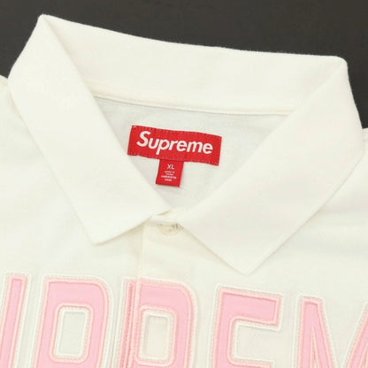 【中古】シュプリーム Supreme 2025年秋冬 Twill Applique Polo コットン 鹿の子 半袖ポロシャツ ホワイト【 XL 】【 状態ランクA 】【 メンズ 】