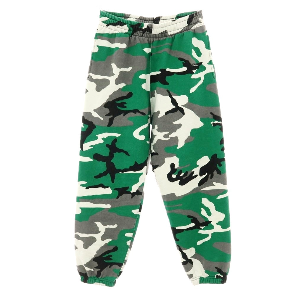 【中古】シュプリーム Supreme 2025年秋冬 Small Box Sweatpant カモフラ スウェットパンツ グリーンxグレー【サイズS】【 状態ランクB 】【 メンズ 】[BPD]