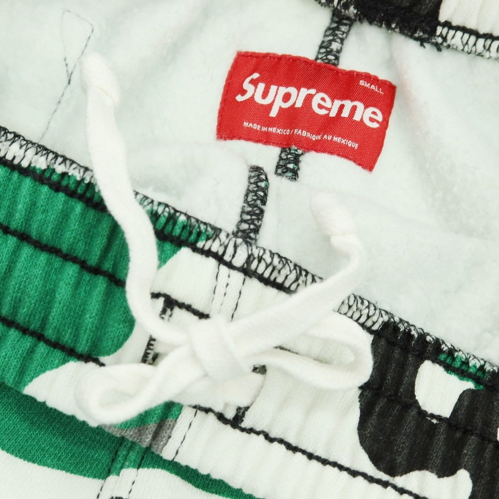 【中古】シュプリーム Supreme 2025年秋冬 Small Box Sweatpant カモフラ スウェットパンツ グリーンxグレー【サイズS】【 状態ランクB 】【 メンズ 】[BPD]