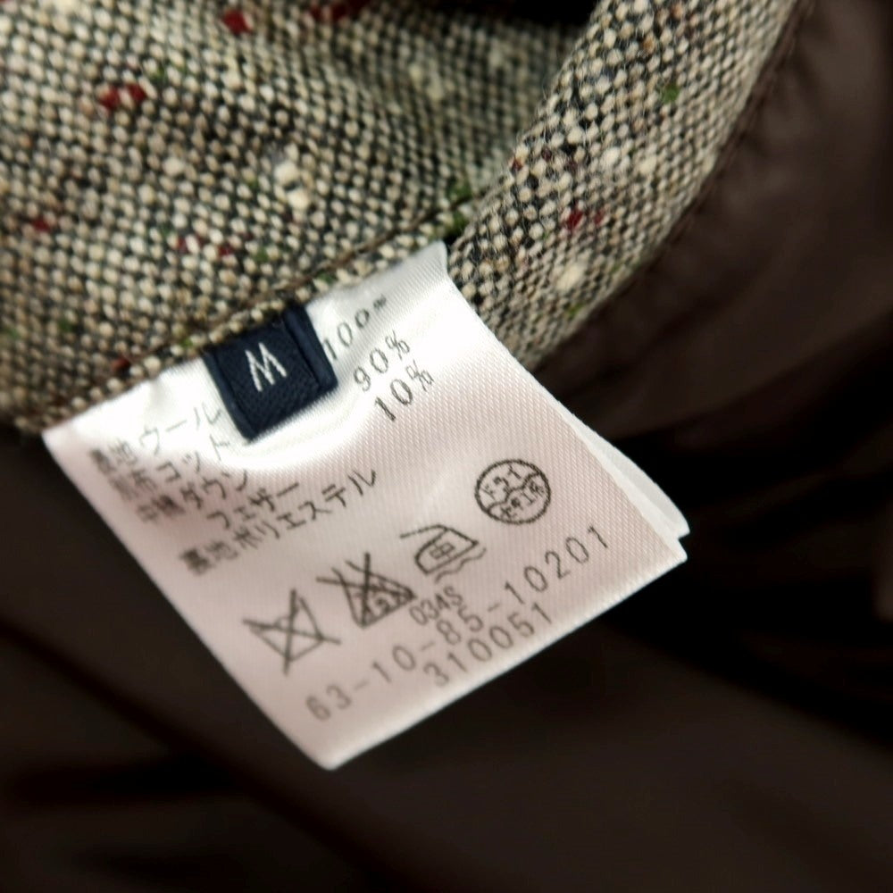 【中古】トゥモローランド TOMORROWLAND ウール スタンドカラー ダウンベスト ブルゾン グレーxホワイト【 M 】【 状態ランクB 】【 メンズ 】