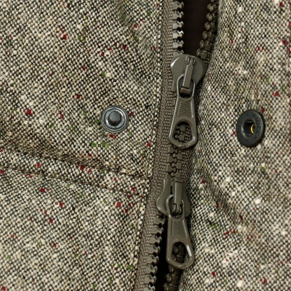 【中古】トゥモローランド TOMORROWLAND ウール スタンドカラー ダウンベスト ブルゾン グレーxホワイト【 M 】【 状態ランクB 】【 メンズ 】