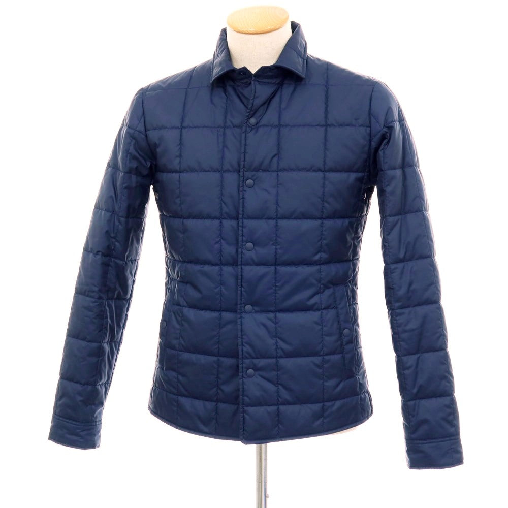 【中古】ブリッラ ペル イル グスト Brilla per il gusto ポリエステル スクエア キルティング 中綿ブルゾン ライトネイビー【 S 】【 状態ランクB 】【 メンズ 】