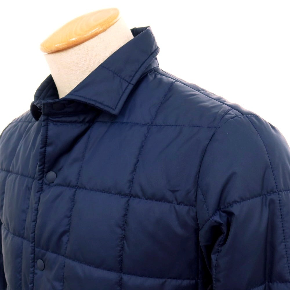 【中古】ブリッラ ペル イル グスト Brilla per il gusto ポリエステル スクエア キルティング 中綿ブルゾン ライトネイビー【 S 】【 状態ランクB 】【 メンズ 】