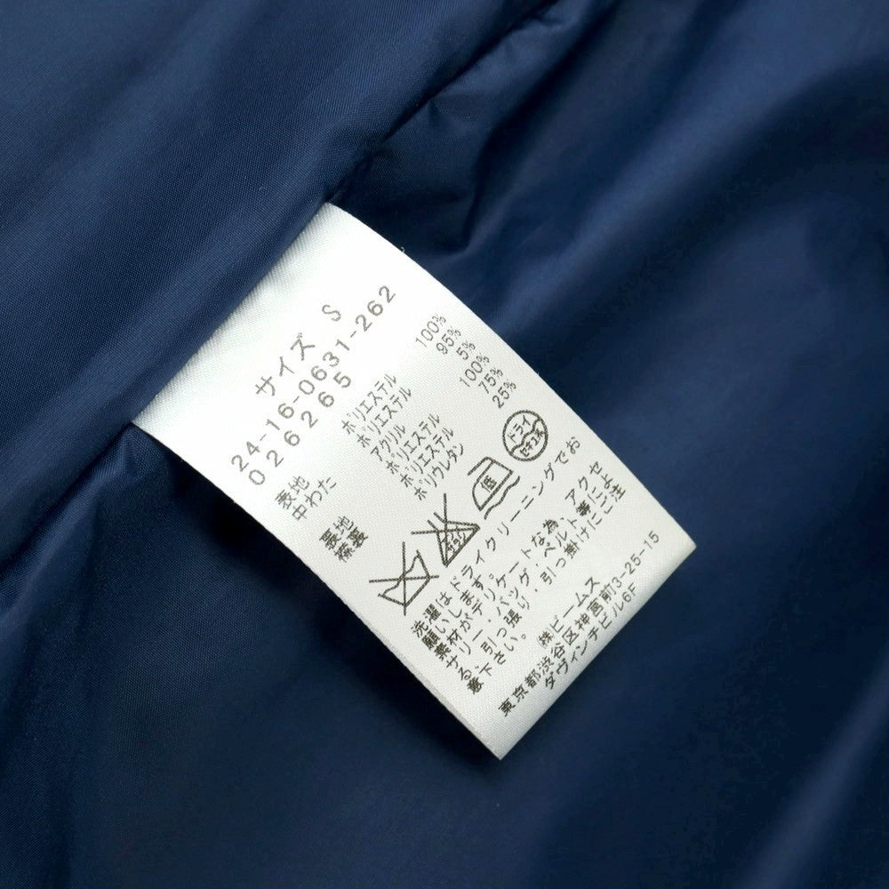 【中古】ブリッラ ペル イル グスト Brilla per il gusto ポリエステル スクエア キルティング 中綿ブルゾン ライトネイビー【 S 】【 状態ランクB 】【 メンズ 】