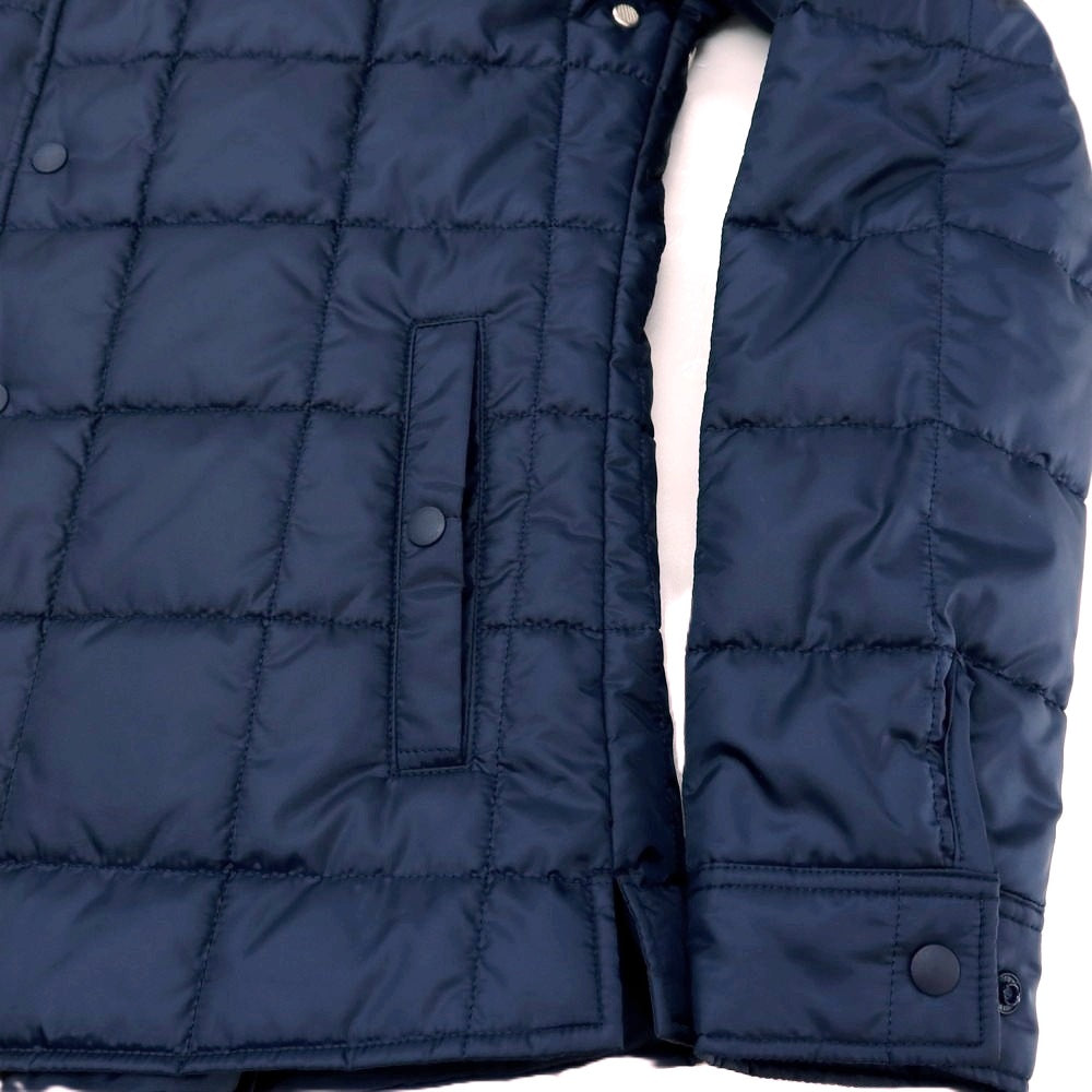 【中古】ブリッラ ペル イル グスト Brilla per il gusto ポリエステル スクエア キルティング 中綿ブルゾン ライトネイビー【 S 】【 状態ランクB 】【 メンズ 】