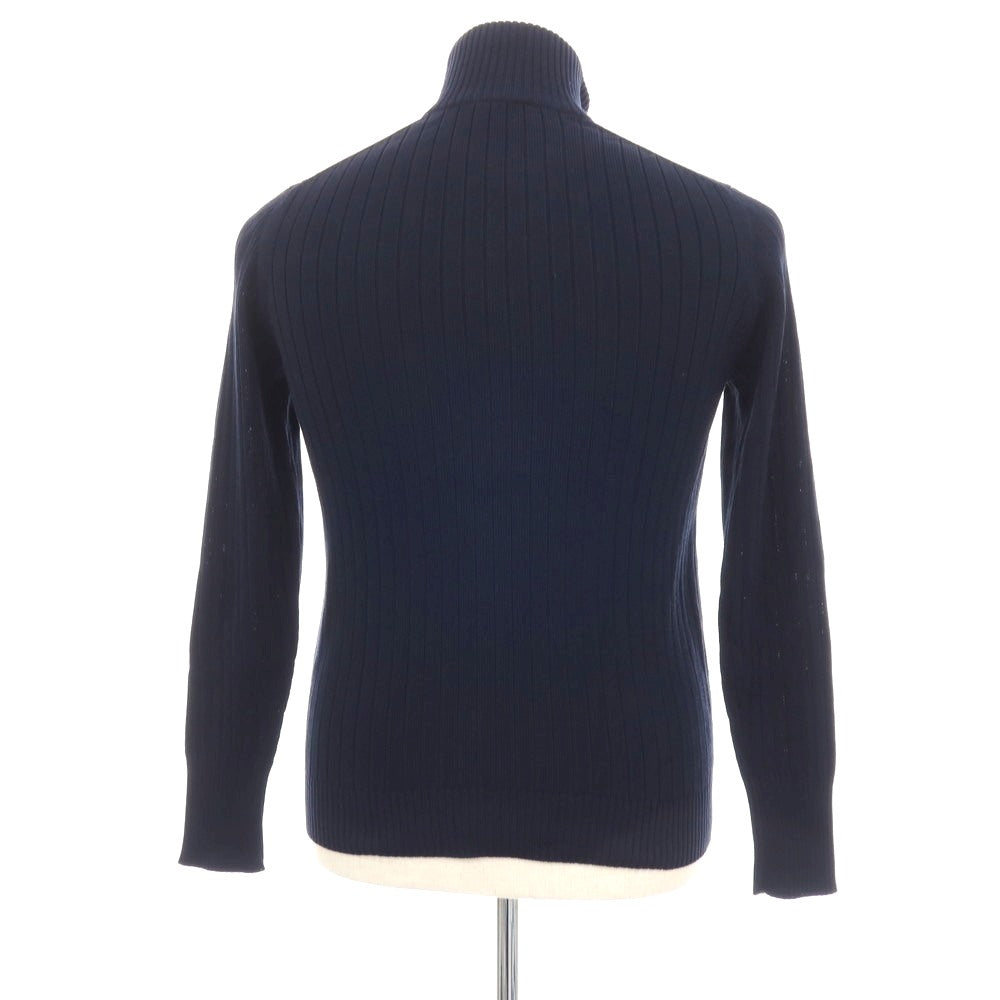 【中古】トゥモローランド TOMORROWLAND tricot コットン スタンドカラー ダブルジップ カーディガン ネイビー【サイズM】【 状態ランクA 】【 メンズ 】