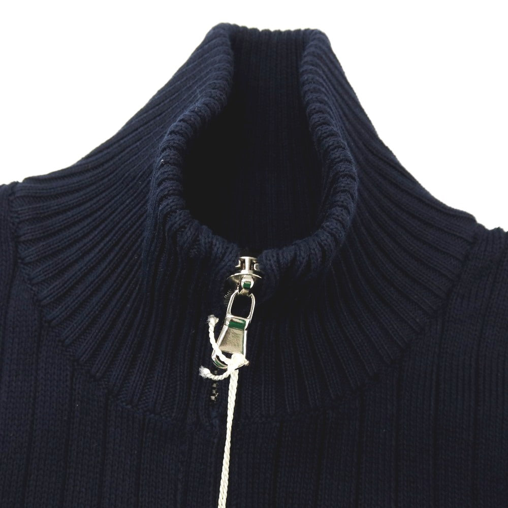 【中古】トゥモローランド TOMORROWLAND tricot コットン スタンドカラー ダブルジップ カーディガン ネイビー【サイズM】【 状態ランクA 】【 メンズ 】