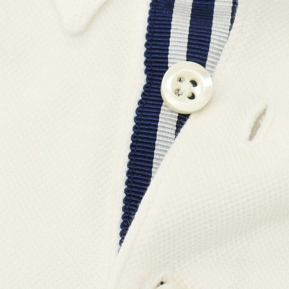 【中古】トゥモローランド TOMORROWLAND 鹿の子 コットン ボタンダウン 半袖ポロシャツ ホワイト【サイズM】【 状態ランクB 】【 メンズ 】