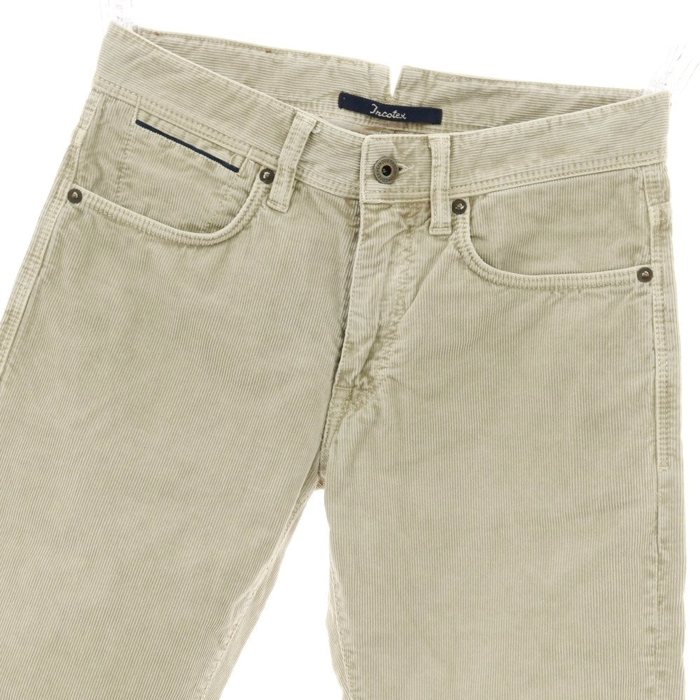 【中古】インコテックス INCOTEX ストレッチ コットン 細畝 コーデュロイパンツ ベージュ【 29 】【 状態ランクC 】【 メンズ 】