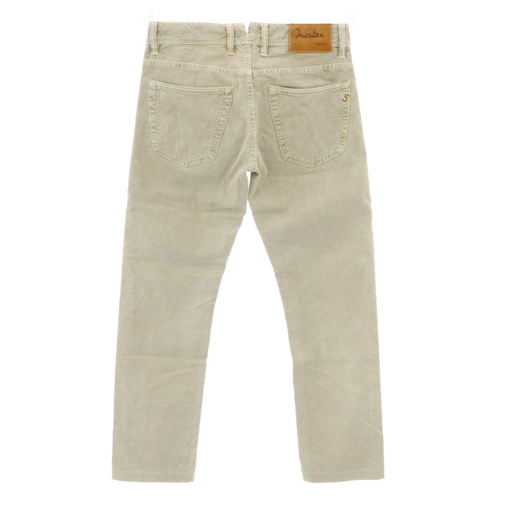 【中古】インコテックス INCOTEX ストレッチ コットン 細畝 コーデュロイパンツ ベージュ【 29 】【 状態ランクC 】【 メンズ 】