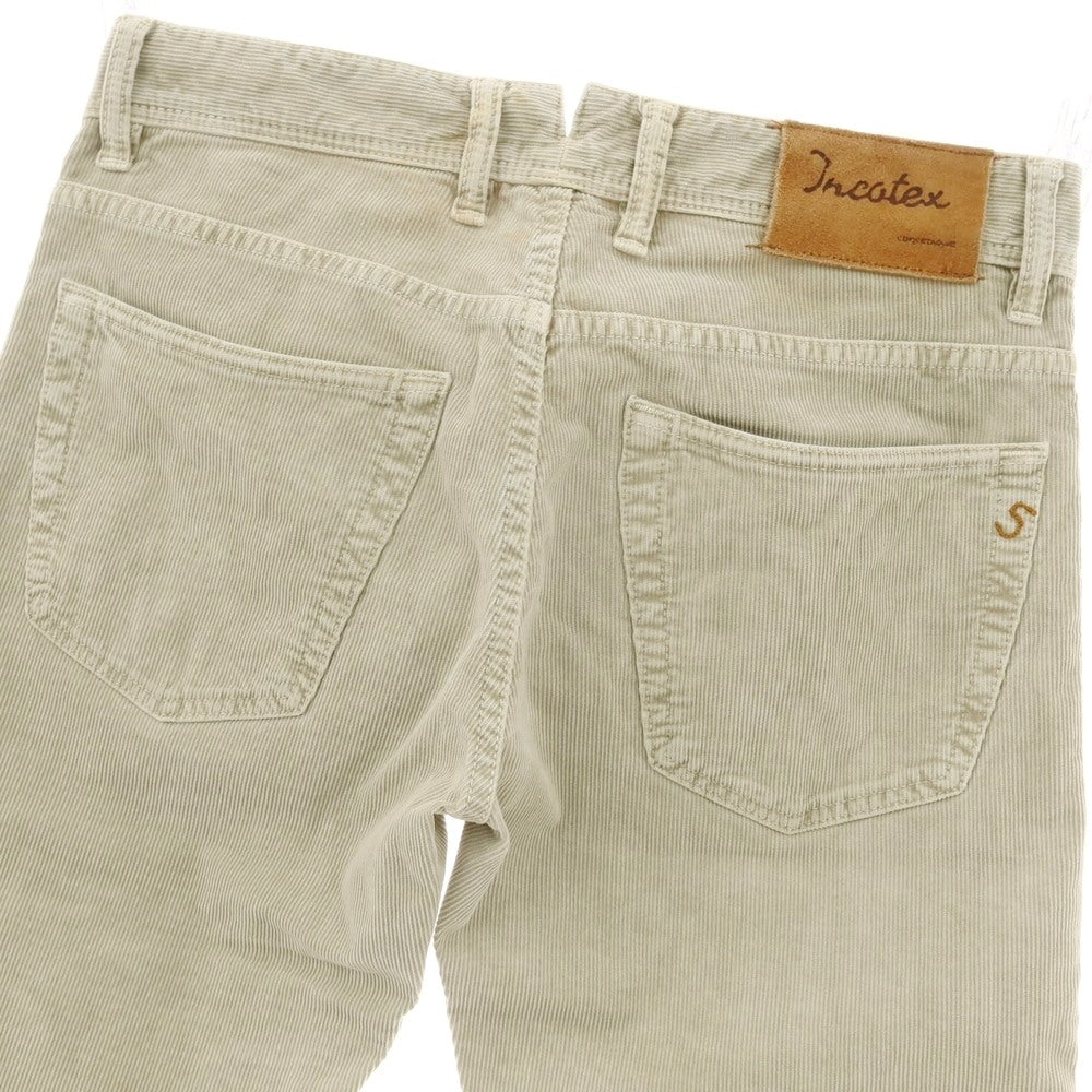 【中古】インコテックス INCOTEX ストレッチ コットン 細畝 コーデュロイパンツ ベージュ【 29 】【 状態ランクC 】【 メンズ 】