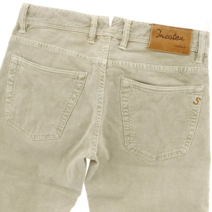 【中古】インコテックス INCOTEX ストレッチ コットン 細畝 コーデュロイパンツ ベージュ【 29 】【 状態ランクC 】【 メンズ 】