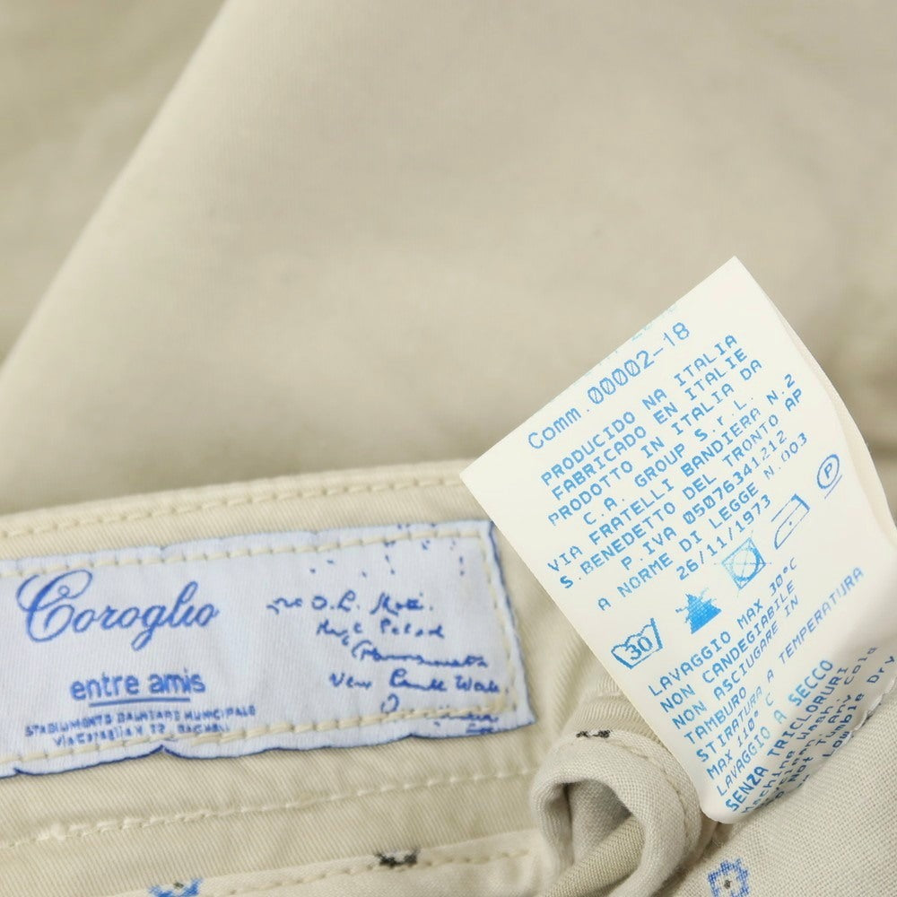 【中古】コロリオ バイ アントレアミ Coroglio by Entre Amis ストレッチ コットン ショートパンツ グレージュ【サイズ44】【 状態ランクC 】【 メンズ 】