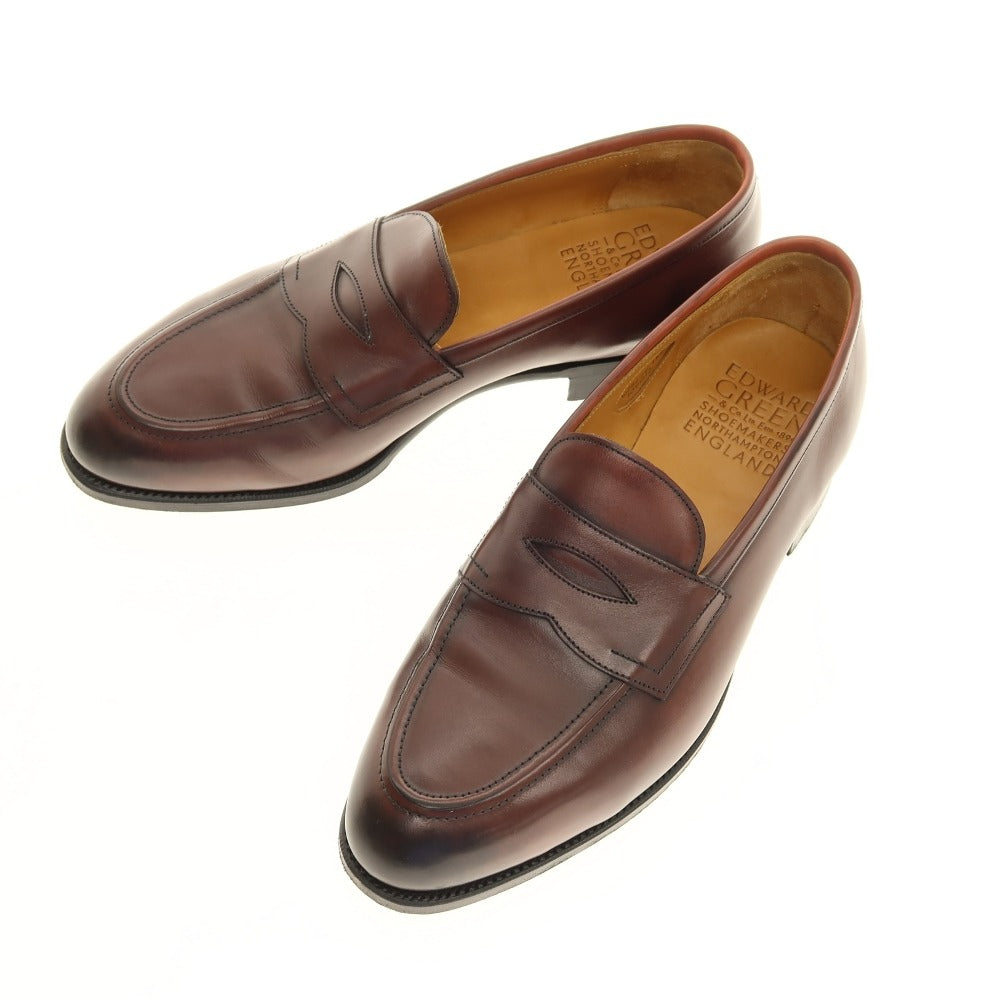 【中古】エドワードグリーン EDWARD GREEN PICCADILLY コインローファー バーガンディ【サイズ6 1/2】【 状態ランクB 】【 メンズ 】