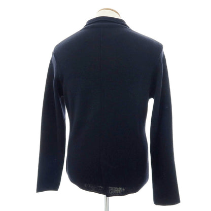 【中古】マガジーノ リカンビ MAGAZZINO RICAMBI ウールアクリル ダブル6B ニットジャケット ネイビー【 48 】【 状態ランクB 】【 メンズ 】