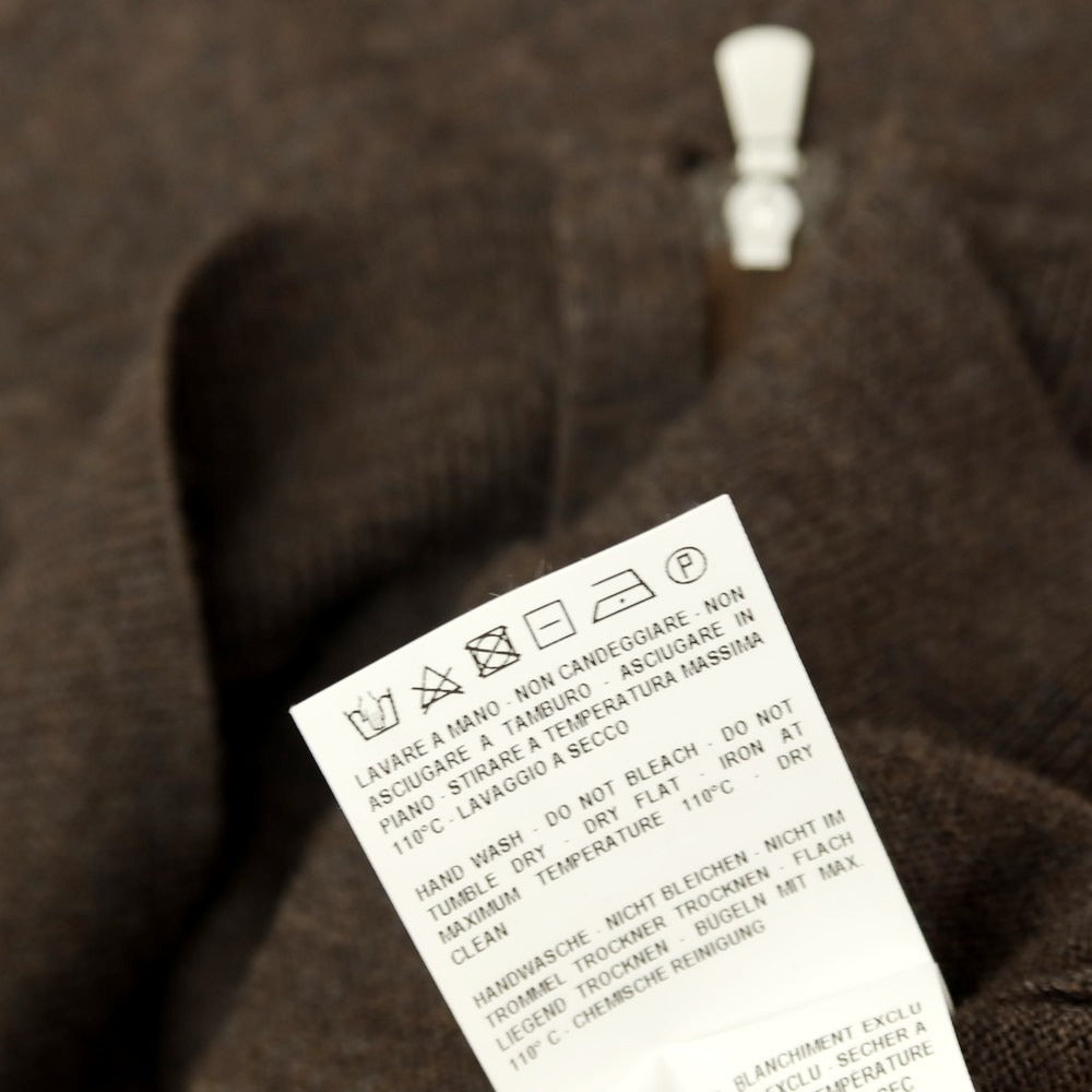 【中古】グランサッソ GRAN SASSO ハイゲージ ウール スタンドカラー ダブルジップ カーディガン ダークブラウン【 50 】【 状態ランクB 】【 メンズ 】