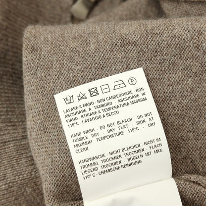 【中古】グランサッソ GRAN SASSO ハイゲージ ウール スタンドカラー ダブルジップ カーディガン グレージュ【 50 】【 状態ランクB 】【 メンズ 】