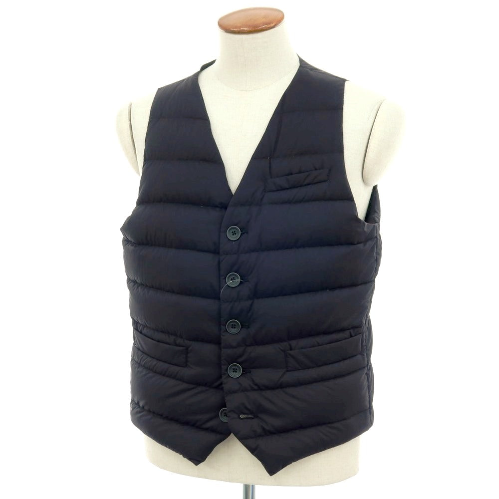 【中古】ヘルノ Herno ナイロン ダウンベスト ジレ ブラック【 48 】【 状態ランクB 】【 メンズ 】