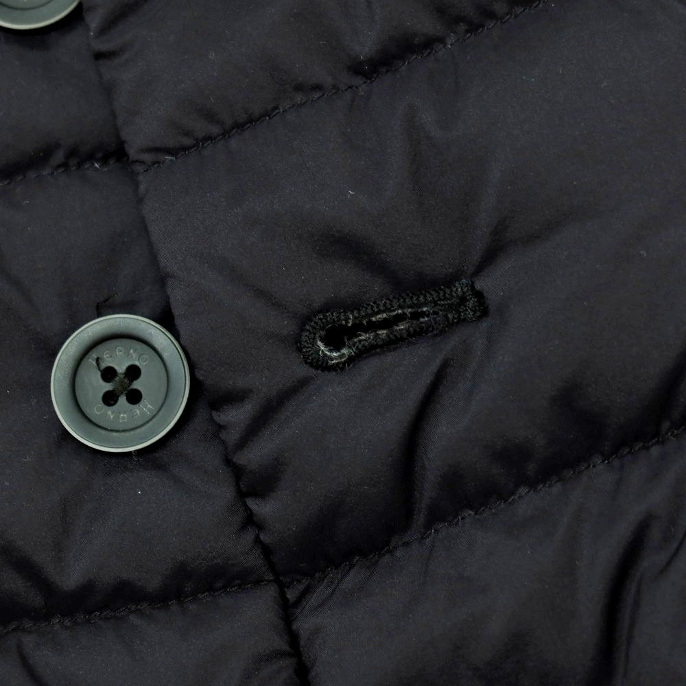 【中古】ヘルノ Herno ナイロン ダウンベスト ジレ ブラック【 48 】【 状態ランクB 】【 メンズ 】