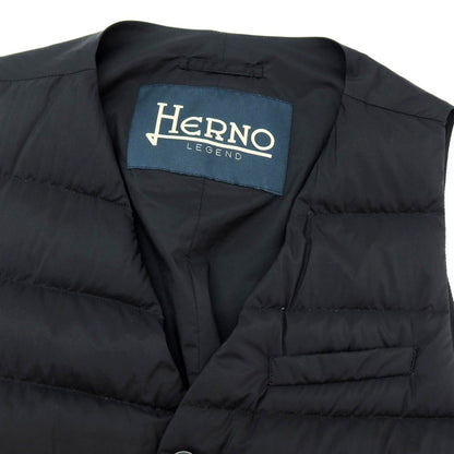 【中古】ヘルノ Herno ナイロン ダウンベスト ジレ ブラック【 48 】【 状態ランクB 】【 メンズ 】