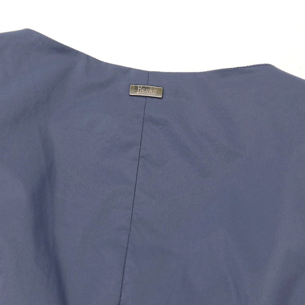 【中古】ヘルノ Herno ナイロン ダウンベスト ジレ スモークブルー【 サイズ48 】【 状態ランクB 】【 メンズ 】 [APD]