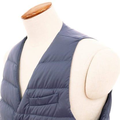 【中古】ヘルノ Herno ナイロン ダウンベスト ジレ スモークブルー【 48 】【 状態ランクB 】【 メンズ 】