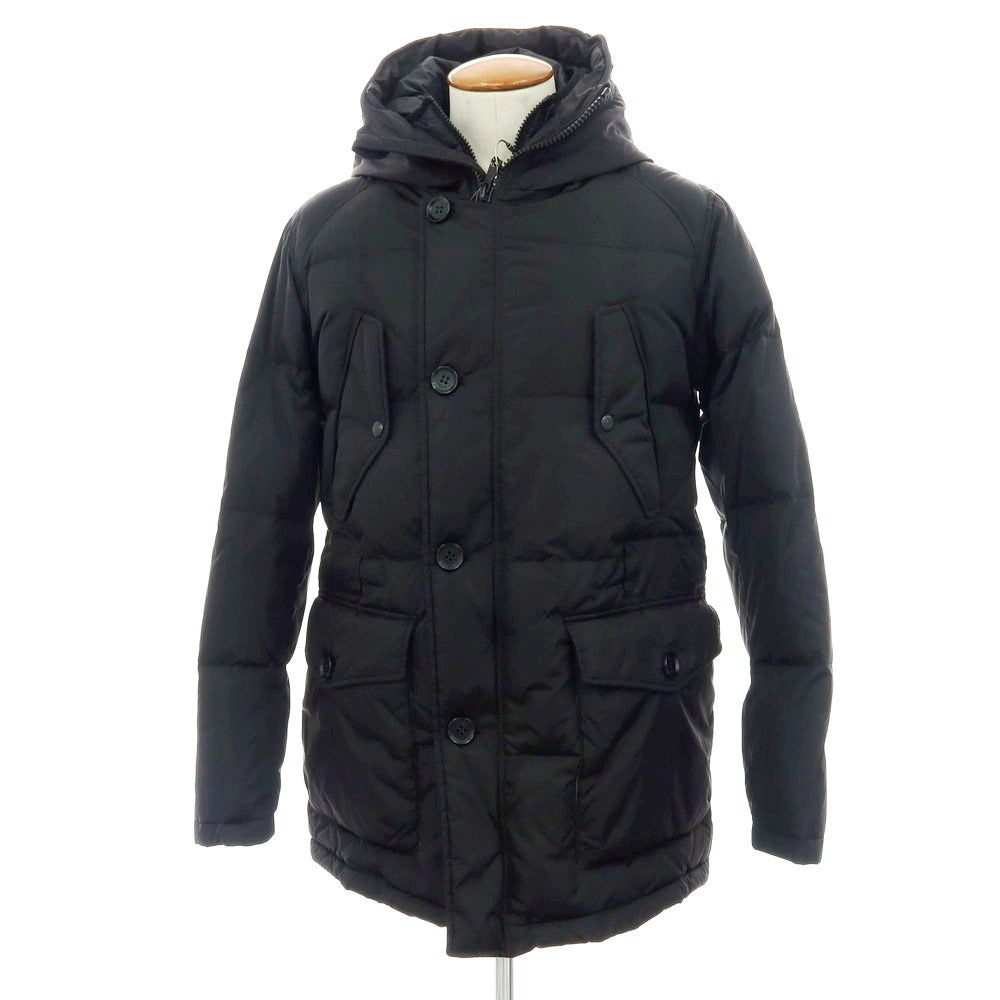 【中古】アドホック adhoc ポリエステル ダウンコート ブラック【 M 】【 状態ランクB 】【 メンズ 】