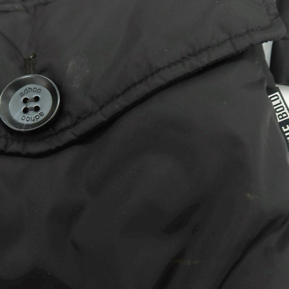 【中古】アドホック adhoc ポリエステル ダウンコート ブラック【 M 】【 状態ランクB 】【 メンズ 】