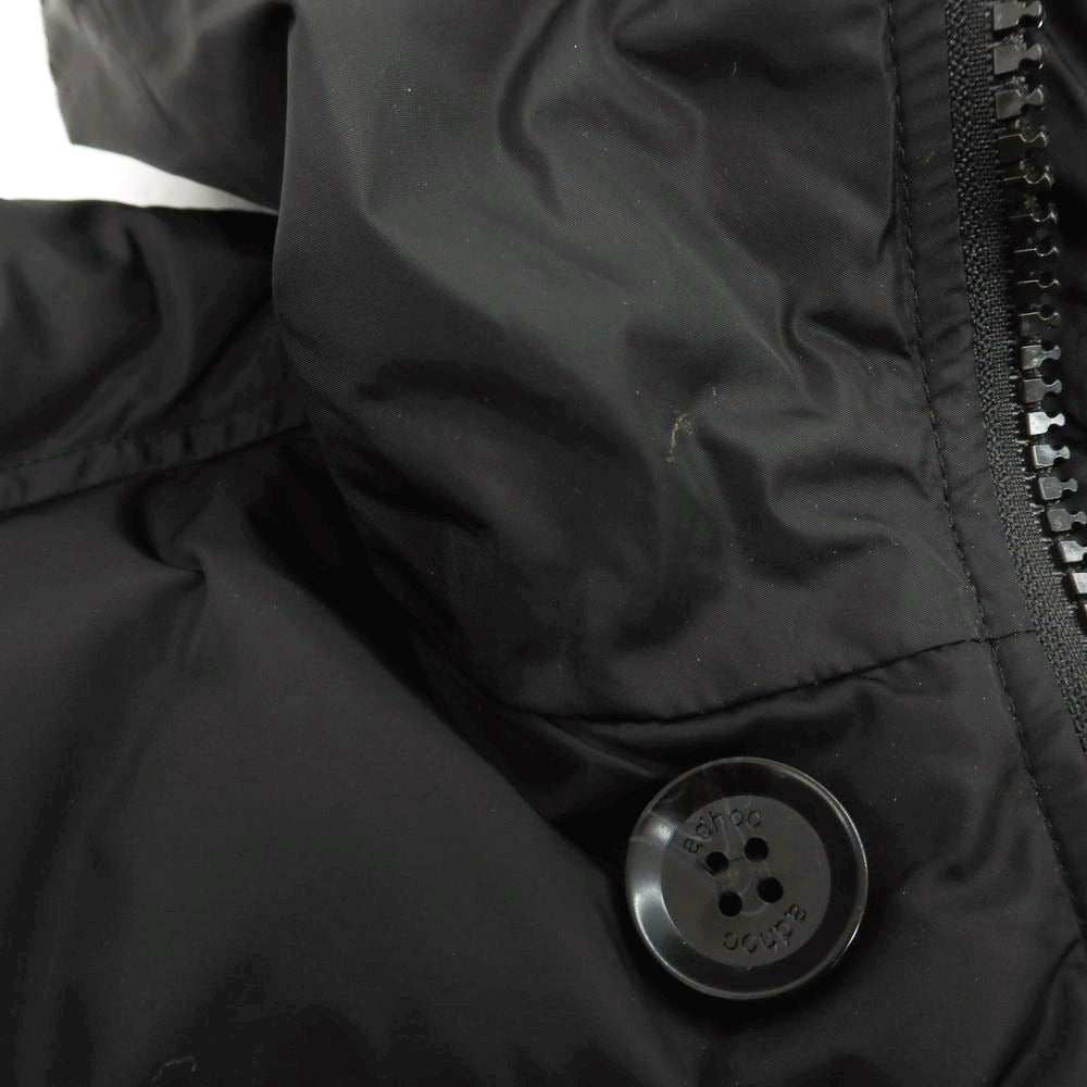 【中古】アドホック adhoc ポリエステル ダウンコート ブラック【 M 】【 状態ランクB 】【 メンズ 】