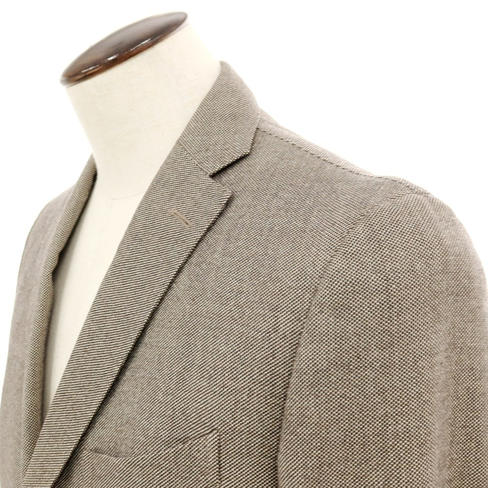 【中古】ボリオリ BOGLIOLI HAMPTON バーズアイウール 3つボタンスーツ グレイッシュブラウン系【 50 】【 状態ランクD 】【 メンズ 】