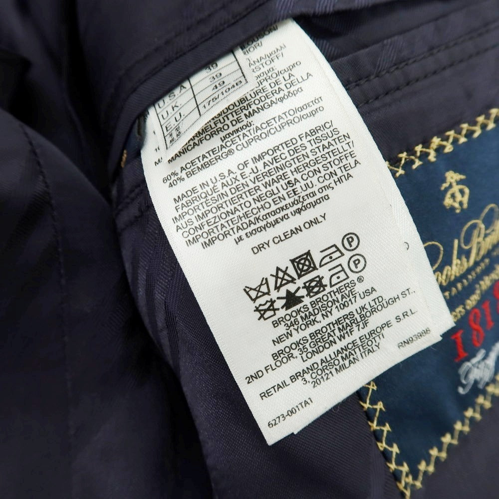 【中古】ブルックスブラザーズ Brooks Brothers ウール 2B テーラードジャケット ネイビー【 39 】【 状態ランクC 】【 メンズ 】