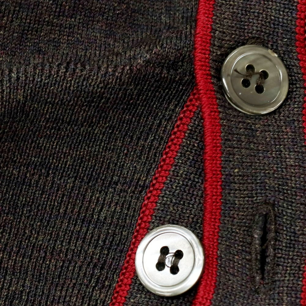 【中古】ジョンスメドレー JOHN SMEDLEY ハイゲージ ウール カーディガン ダークグレー系【 XL 】【 状態ランクB 】【 メンズ 】