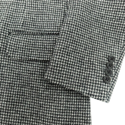 【中古】テツヤ カンダ TETSUYA KANDA dondi jersey ウールカシミヤ ハウンドトゥース柄 チェスターフィールドコート グレーxブラック【 48 】【 状態ランクA 】【 メンズ 】