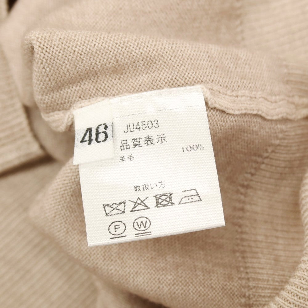 【中古】クルチアーニ CRUCIANI ハイゲージ ウール モックネック プルオーバーニット ピンクベージュ【 46 】【 状態ランクB 】【 メンズ 】