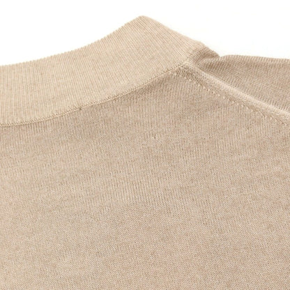 【中古】クルチアーニ CRUCIANI ハイゲージ ウール モックネック プルオーバーニット ピンクベージュ【 46 】【 状態ランクB 】【 メンズ 】