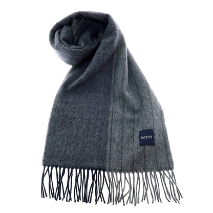 【中古】フェアファクス FAIRFAX ウール系 ストライプ マフラー グレー【 状態ランクB 】【 メンズ 】