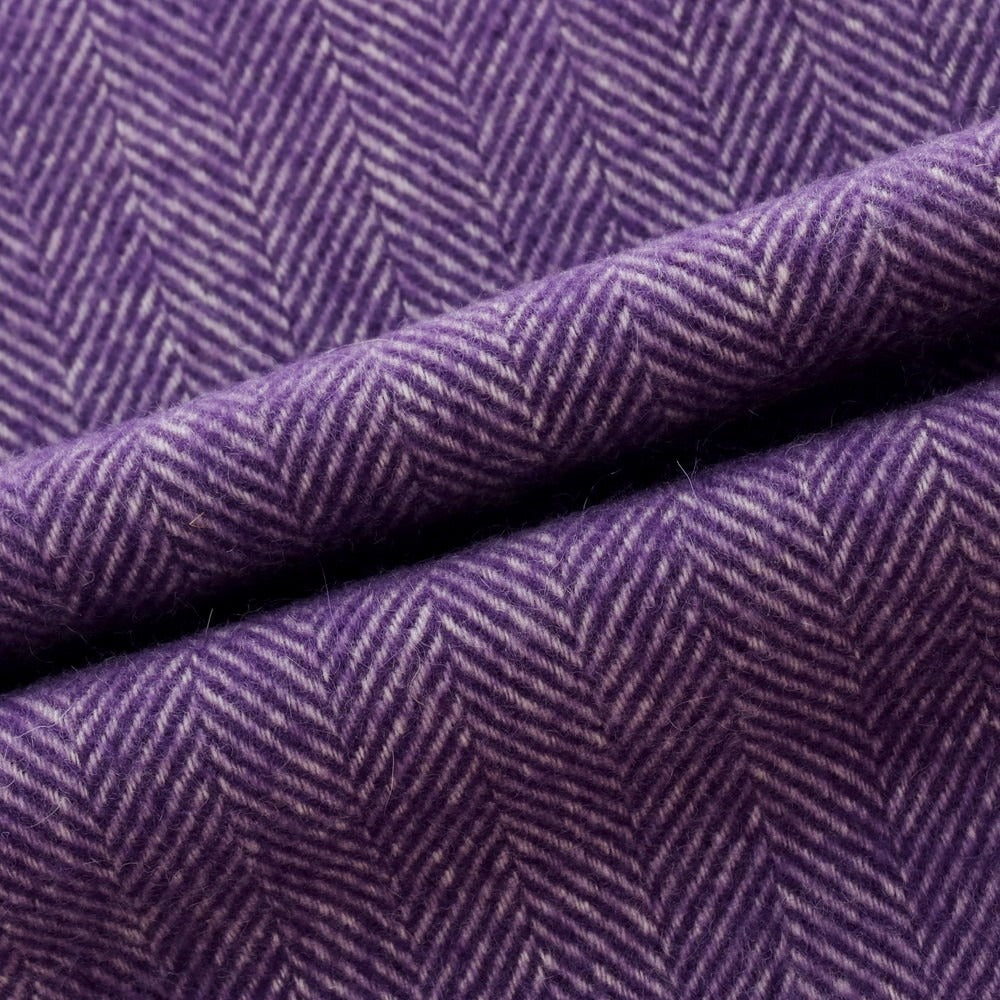 【中古】エディフィス EDIFICE ウール系 ヘリンボーン マフラー パープル【 状態ランクB 】【 メンズ 】