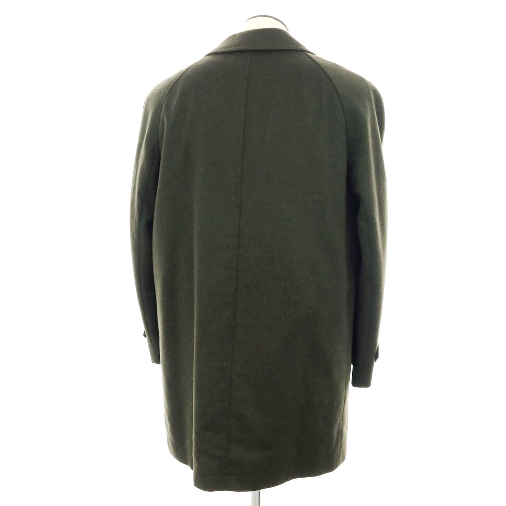 【中古】スタインボック Steinbock ウールアルパカ ファーライナー付 ステンカラーコート オリーブ【 50 】【 状態ランクB 】【 メンズ 】