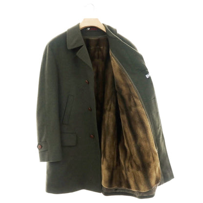 【中古】スタインボック Steinbock ウールアルパカ ファーライナー付 ステンカラーコート オリーブ【 50 】【 状態ランクB 】【 メンズ 】
