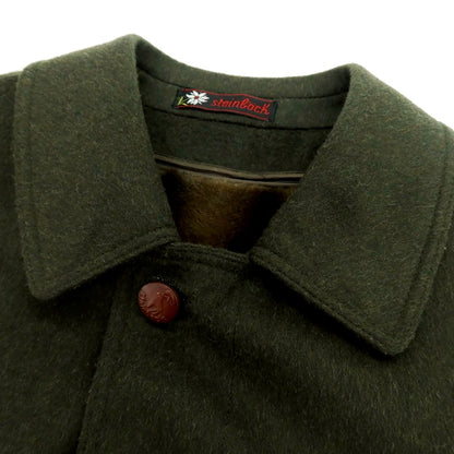 【中古】スタインボック Steinbock ウールアルパカ ファーライナー付 ステンカラーコート オリーブ【 50 】【 状態ランクB 】【 メンズ 】