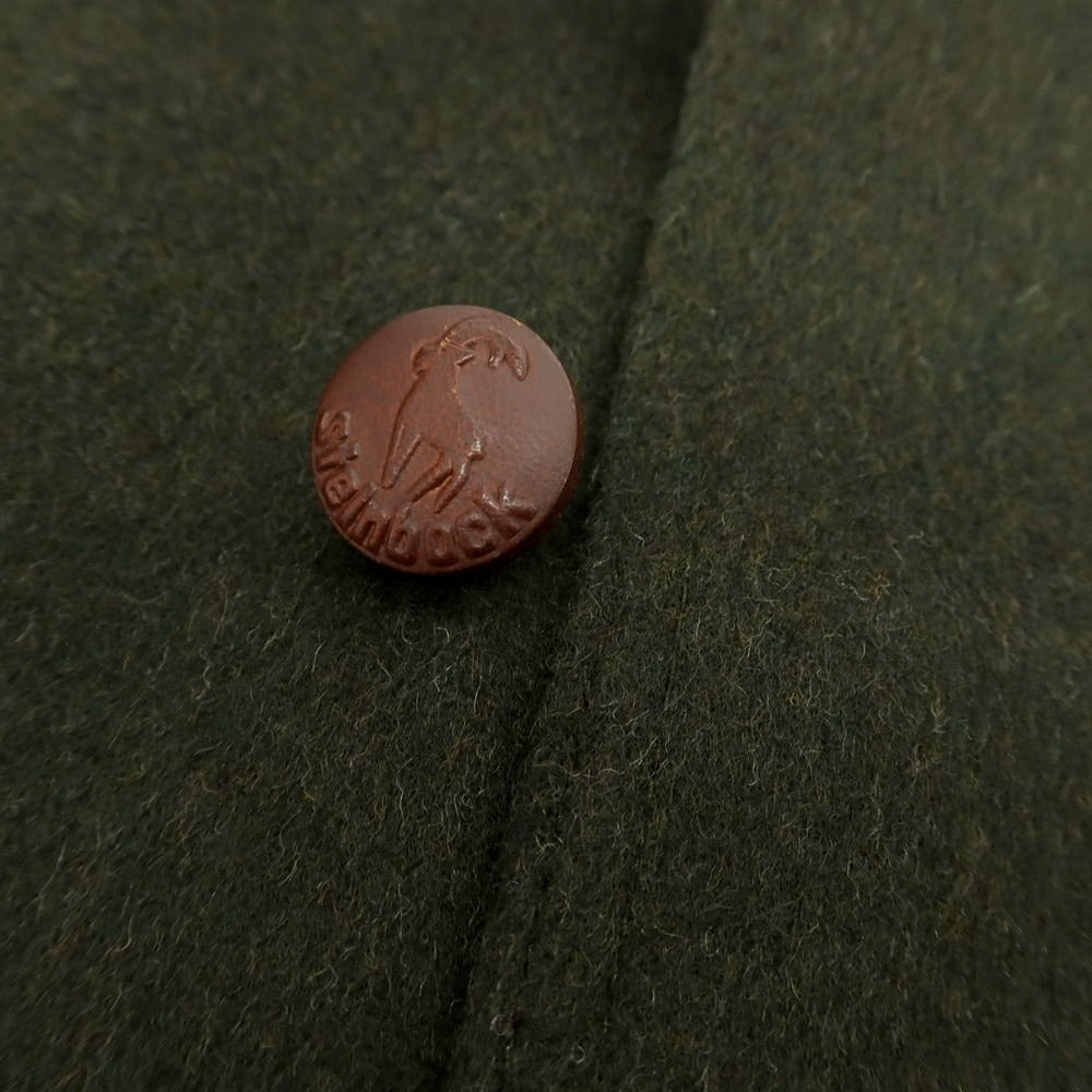 【中古】スタインボック Steinbock ウールアルパカ ファーライナー付 ステンカラーコート オリーブ【 50 】【 状態ランクB 】【 メンズ 】