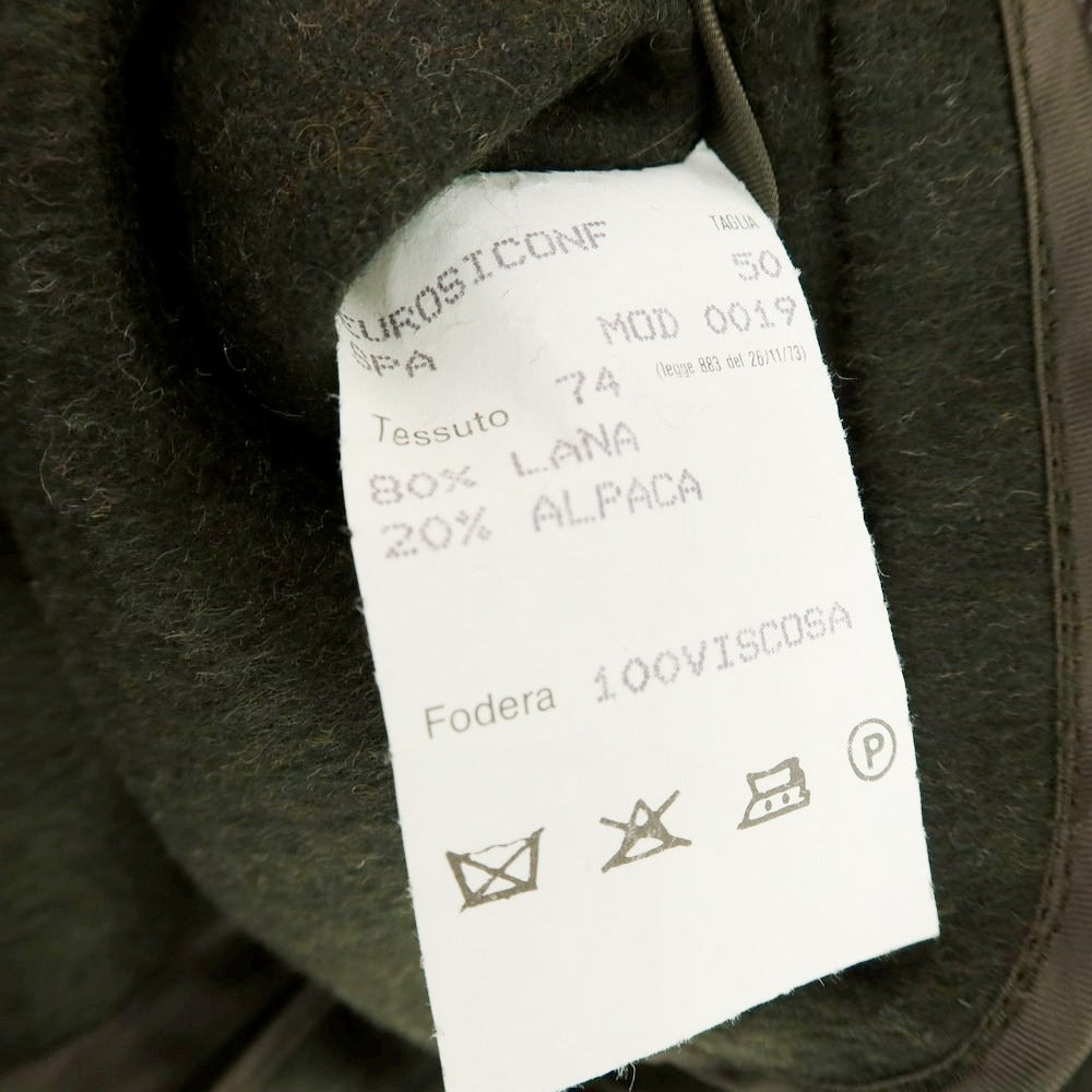 【中古】スタインボック Steinbock ウールアルパカ ファーライナー付 ステンカラーコート オリーブ【 50 】【 状態ランクB 】【 メンズ 】