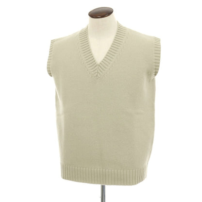 【中古】ロベルトコリーナ ROBERTO COLLINA ウールベビーキャメルナイロン ニットベスト ベージュ系【 表記なし（L位） 】【 状態ランクB 】【 メンズ 】
