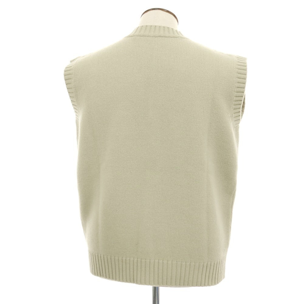 【中古】ロベルトコリーナ ROBERTO COLLINA ウールベビーキャメルナイロン ニットベスト ベージュ系【 表記なし（L位） 】【 状態ランクB 】【 メンズ 】