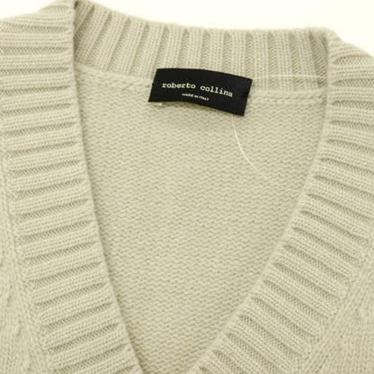 【中古】ロベルトコリーナ ROBERTO COLLINA ウールベビーキャメルナイロン ニットベスト ベージュ系【 表記なし（L位） 】【 状態ランクB 】【 メンズ 】