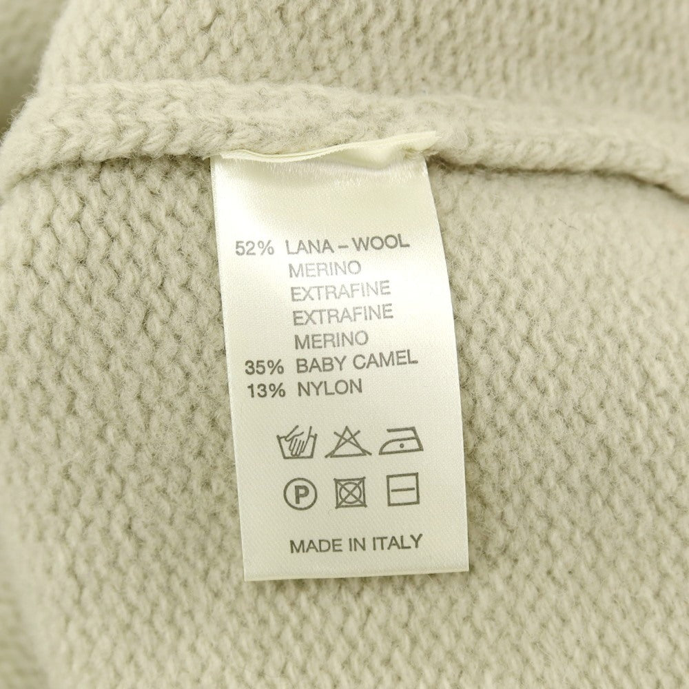 【中古】ロベルトコリーナ ROBERTO COLLINA ウールベビーキャメルナイロン ニットベスト ベージュ系【 表記なし（L位） 】【 状態ランクB 】【 メンズ 】