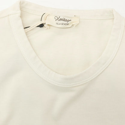 【中古】【未使用】テラ ジェノバ TELA GENOVA コットン クルーネック 半袖Ｔシャツ アイボリー【 M 】【 状態ランクS 】【 メンズ 】[APD]