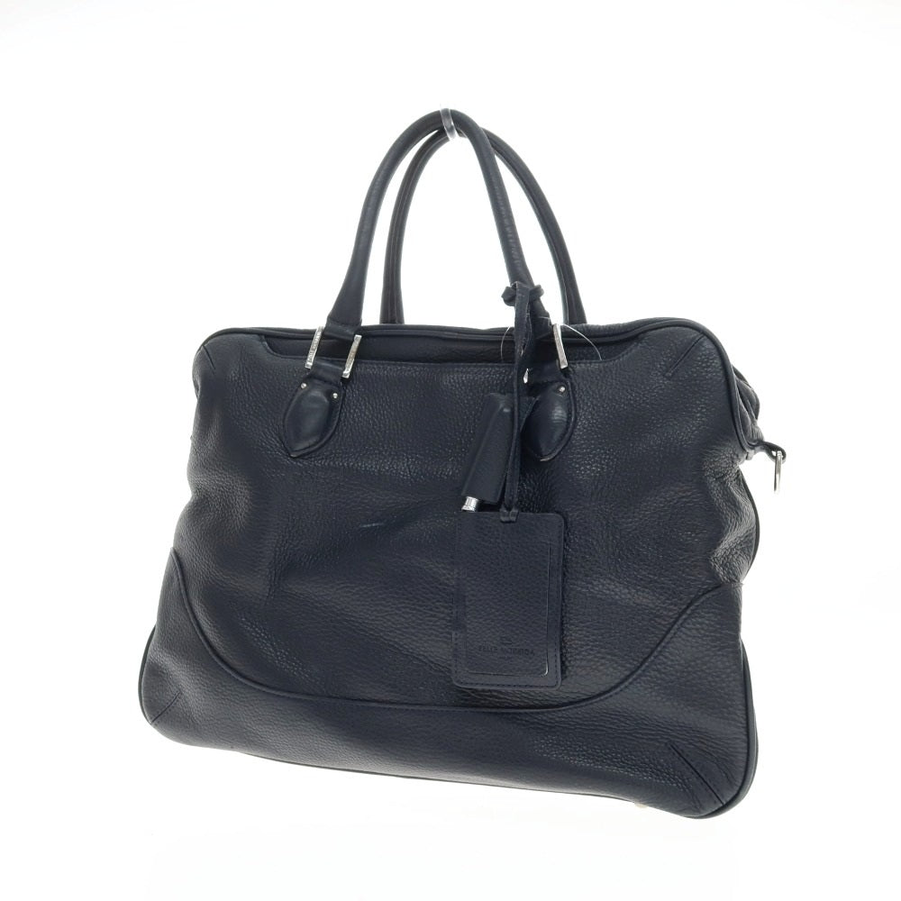 【中古】ペッレモルビダ PELLE MORBIDA MB076 レザー ブリーフケース ネイビー【 状態ランクC 】【 メンズ 】